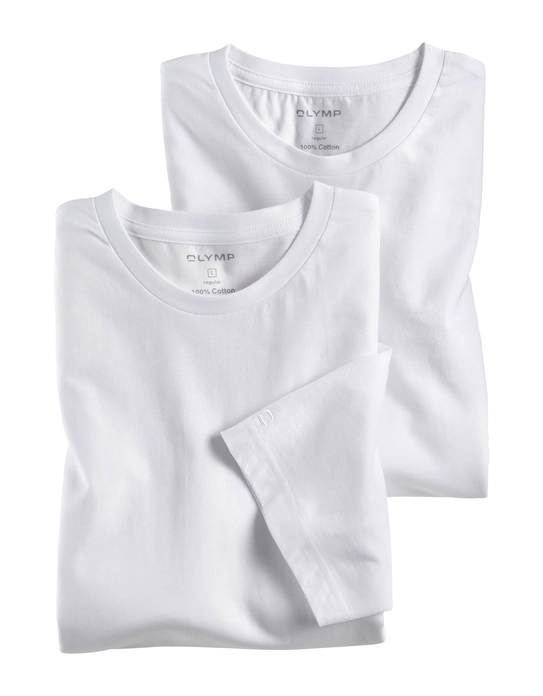 OLYMP 2 Pack Round Neck T Shirt in White