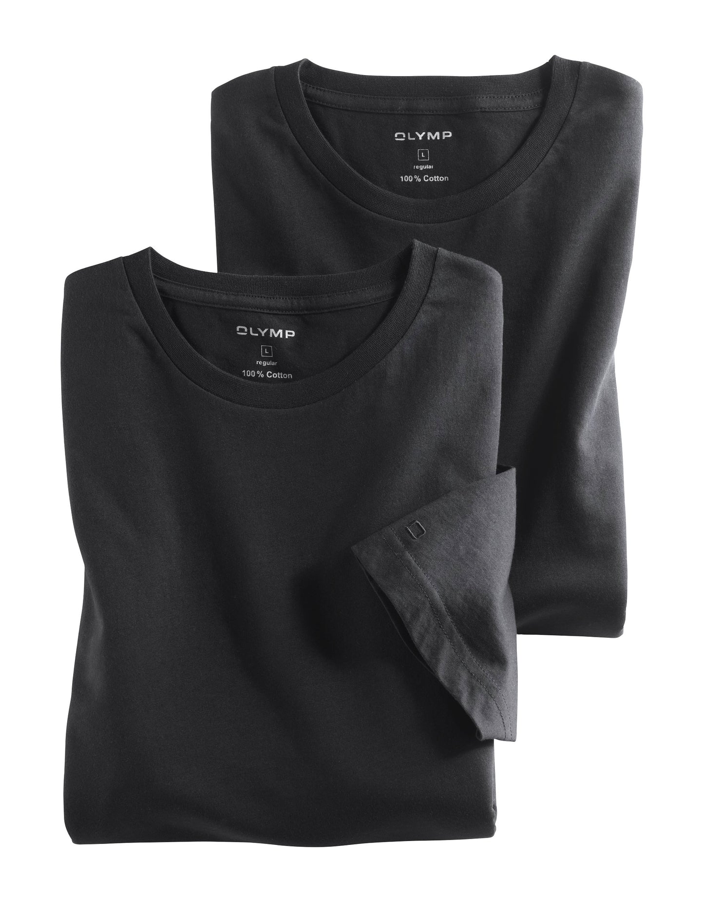 Olymp 2 Pack Round Neck T Shirt - Black