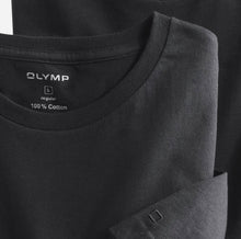 Load image into Gallery viewer, OLYMP 2 Pack Round Neck T Shirt in Black
