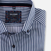 Load image into Gallery viewer, OLYMP Luxor Modern Fit Striped Shirt Navy
