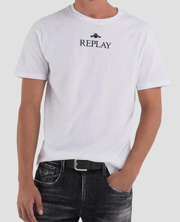 REPLAY T Shirt in White M6473 22980P