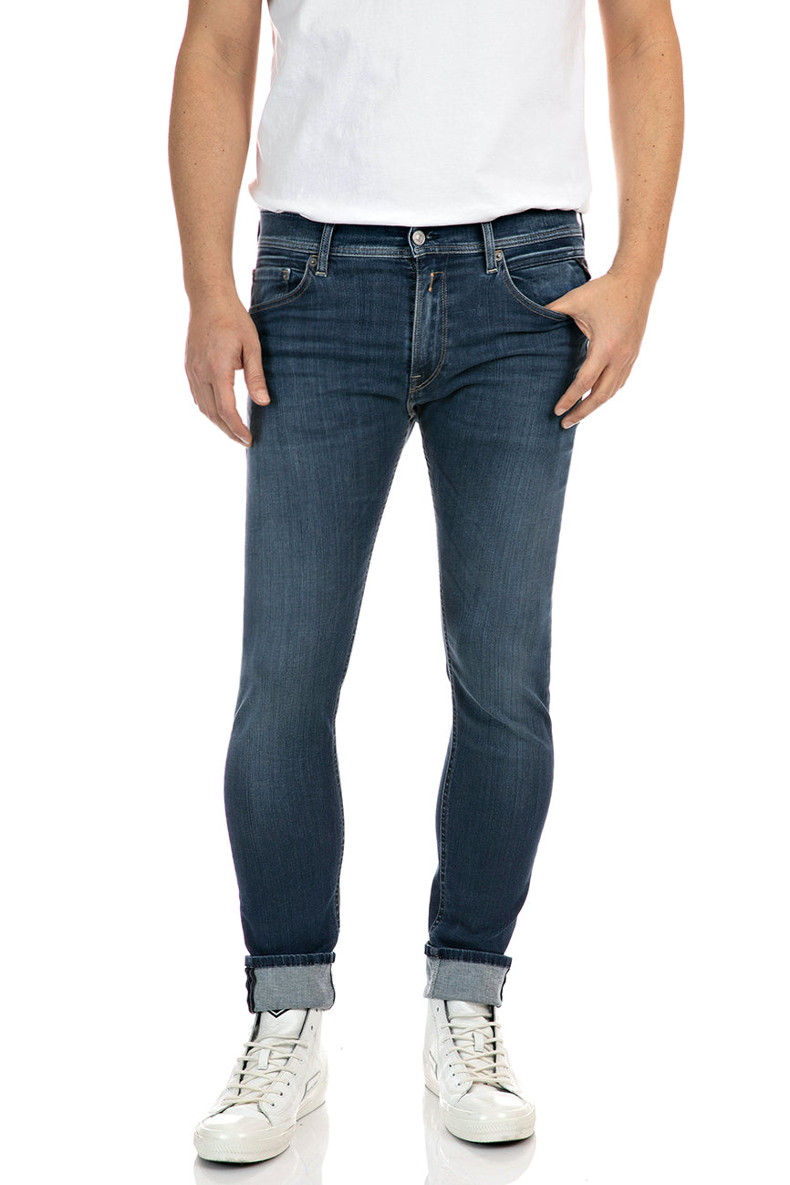 Replay Anbass Hyperflex Jeans Dark Blue Washed