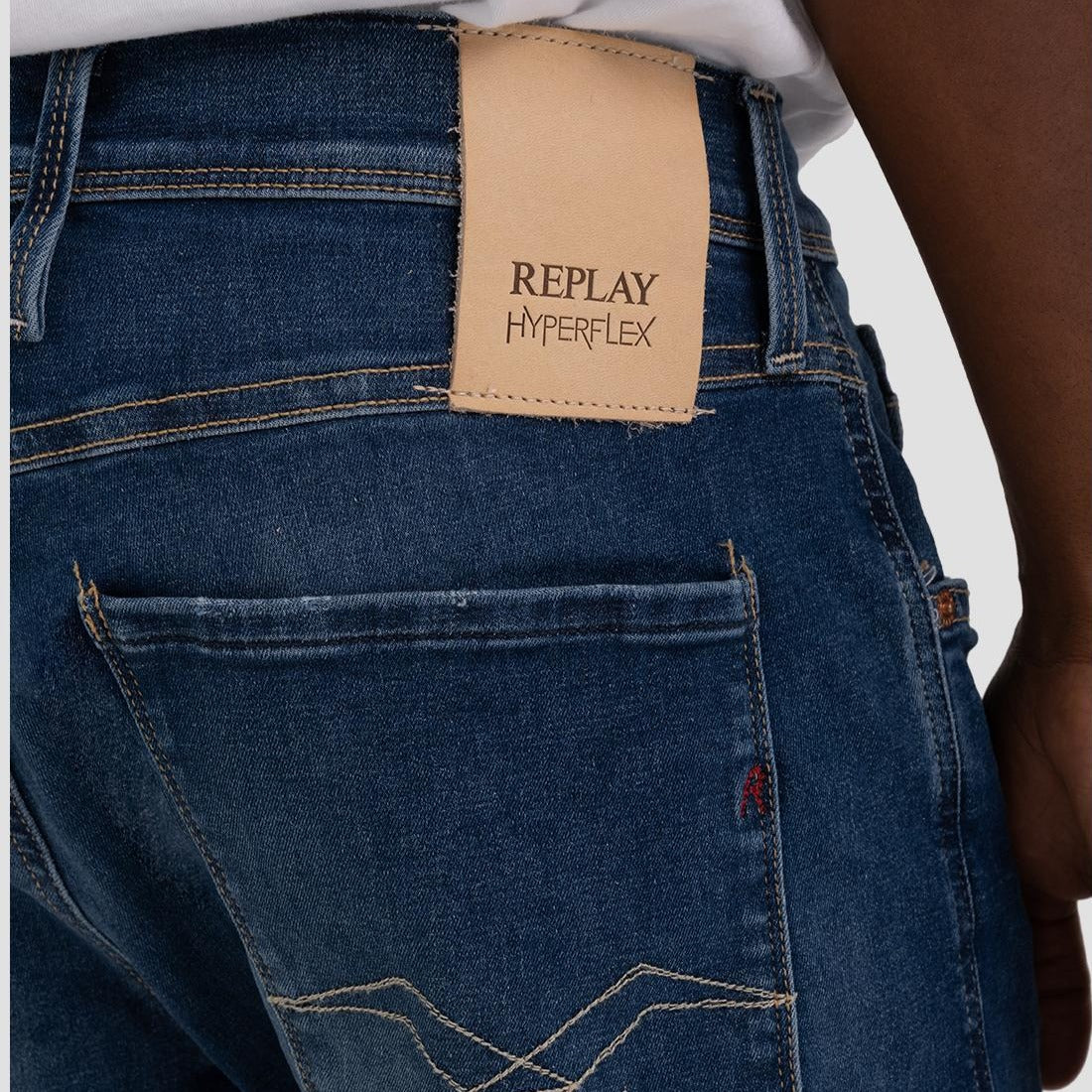 Replay Anbass Slim Fit Denim Jeans - Dark Blue