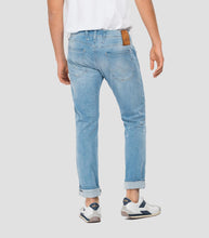 Load image into Gallery viewer, Replay Anbass Slim Fit Hyperflex XLITE Denim Jeans Reused Light Blue
