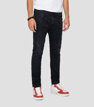 Load image into Gallery viewer, REPLAY HYPERFLEX RE-USED X-LITE Slim Fit Anbass Jeans in Black M914Y 000 661 XRB1
