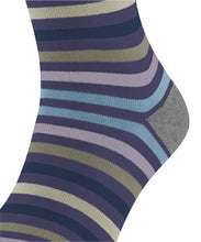 Load image into Gallery viewer, FALKE Tinted Stripe Socks in Grey-Viola
